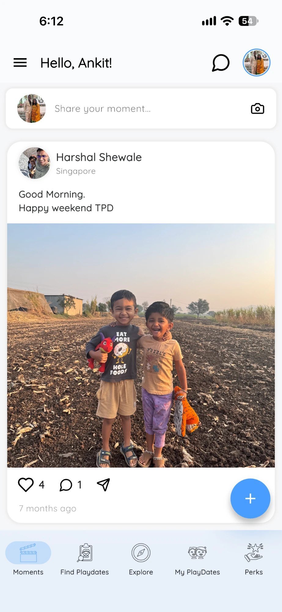 Moments — a safe community feed