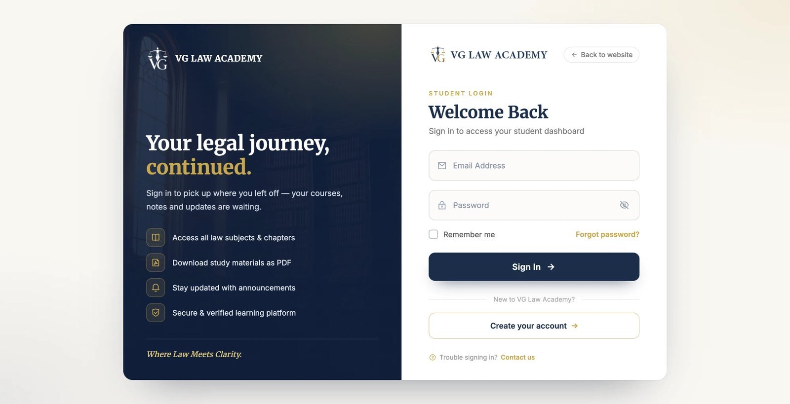 Student login